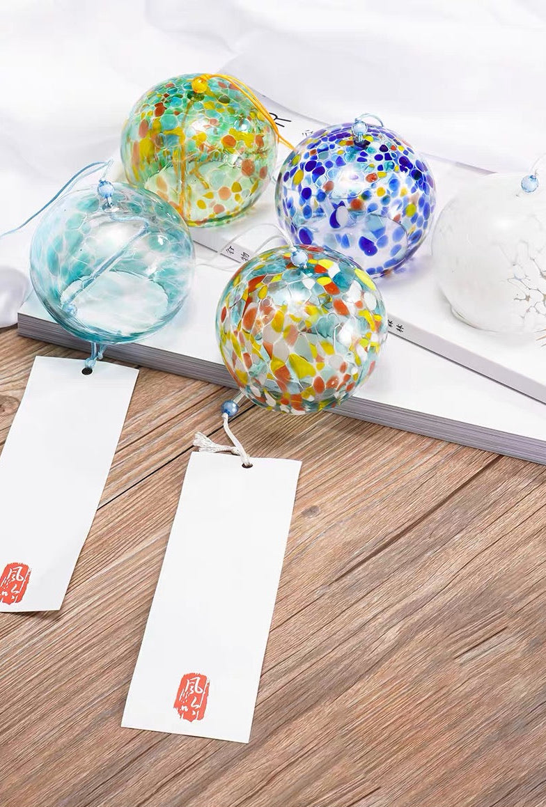 Japanese Mosaic Thick Glass Furin Wind Chime