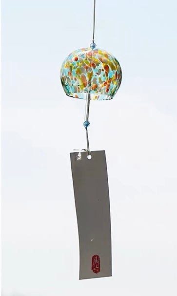 Japanese Mosaic Thick Glass Furin Wind Chime