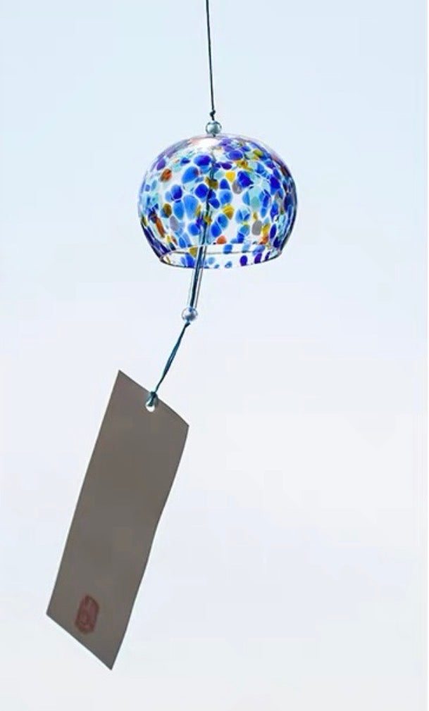 Japanese Mosaic Thick Glass Furin Wind Chime