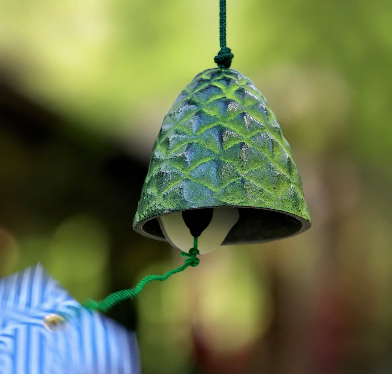 Japanese Cast Iron Pine Cone Wind Chime Garden Decor