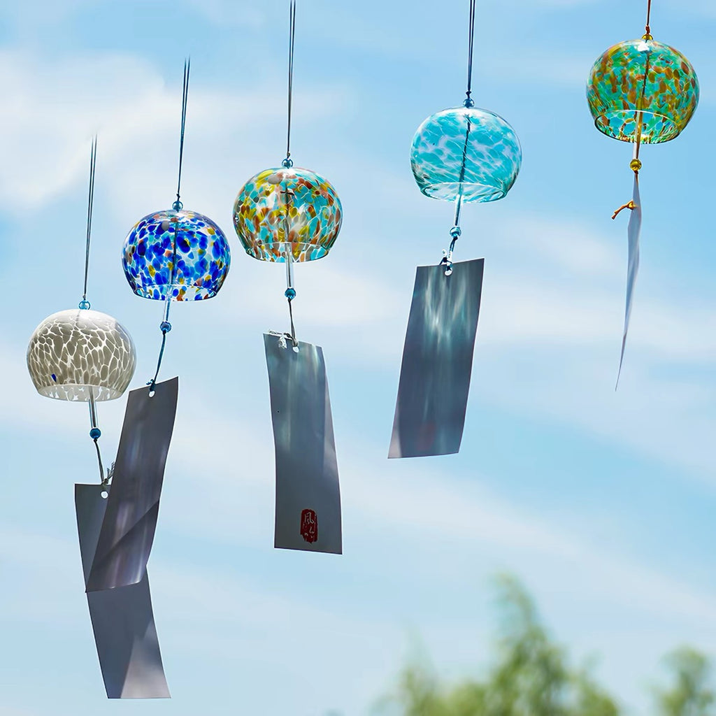 Japanese Mosaic Thick Glass Furin Wind Chime