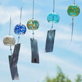 Japanese Mosaic Thick Glass Furin Wind Chime