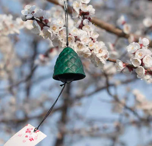 Japanese Cast Iron Pine Cone Wind Chime Garden Decor