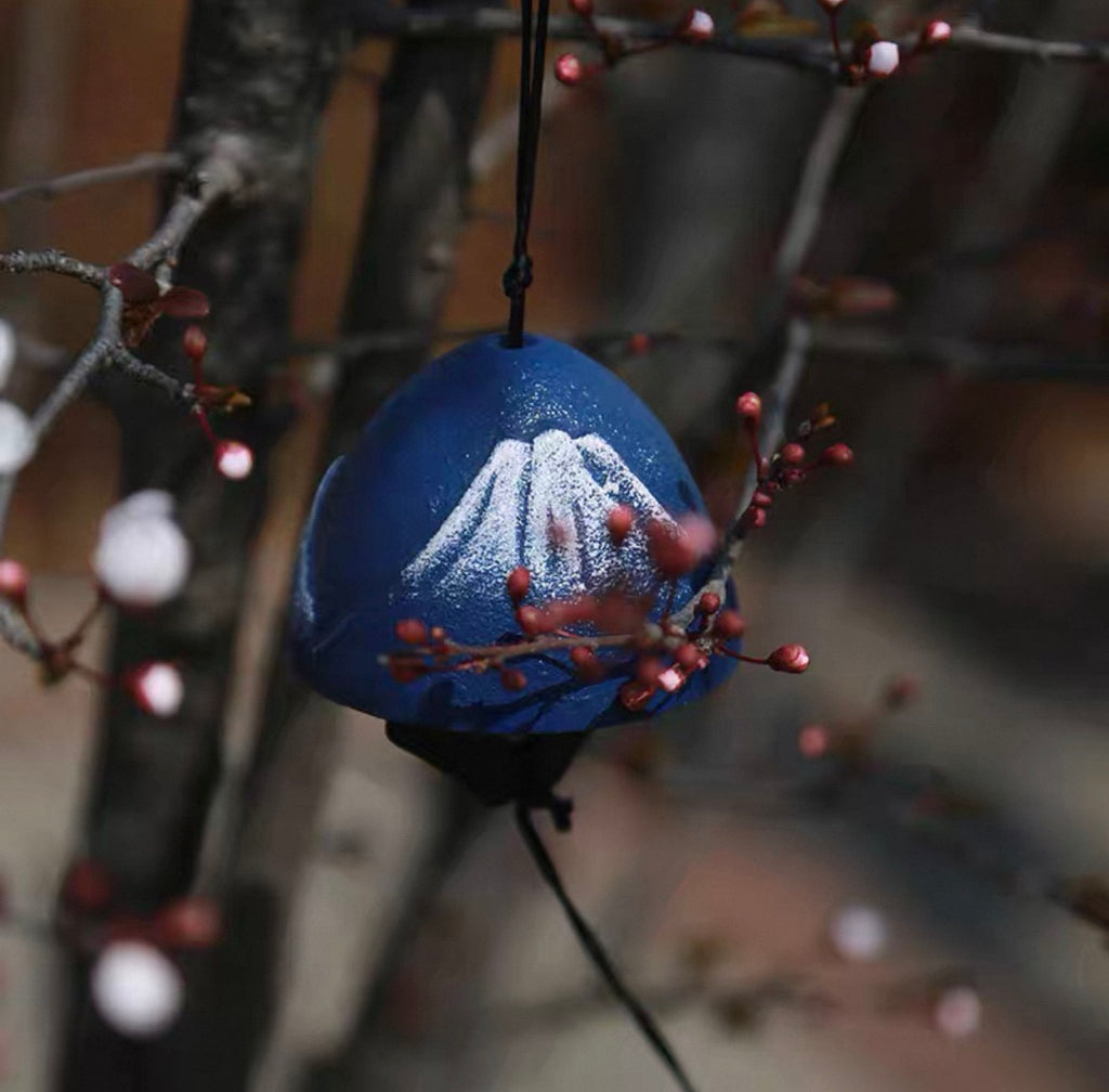 Japanese Mount Fuji Cast Iron Wind Chime Garden Decor