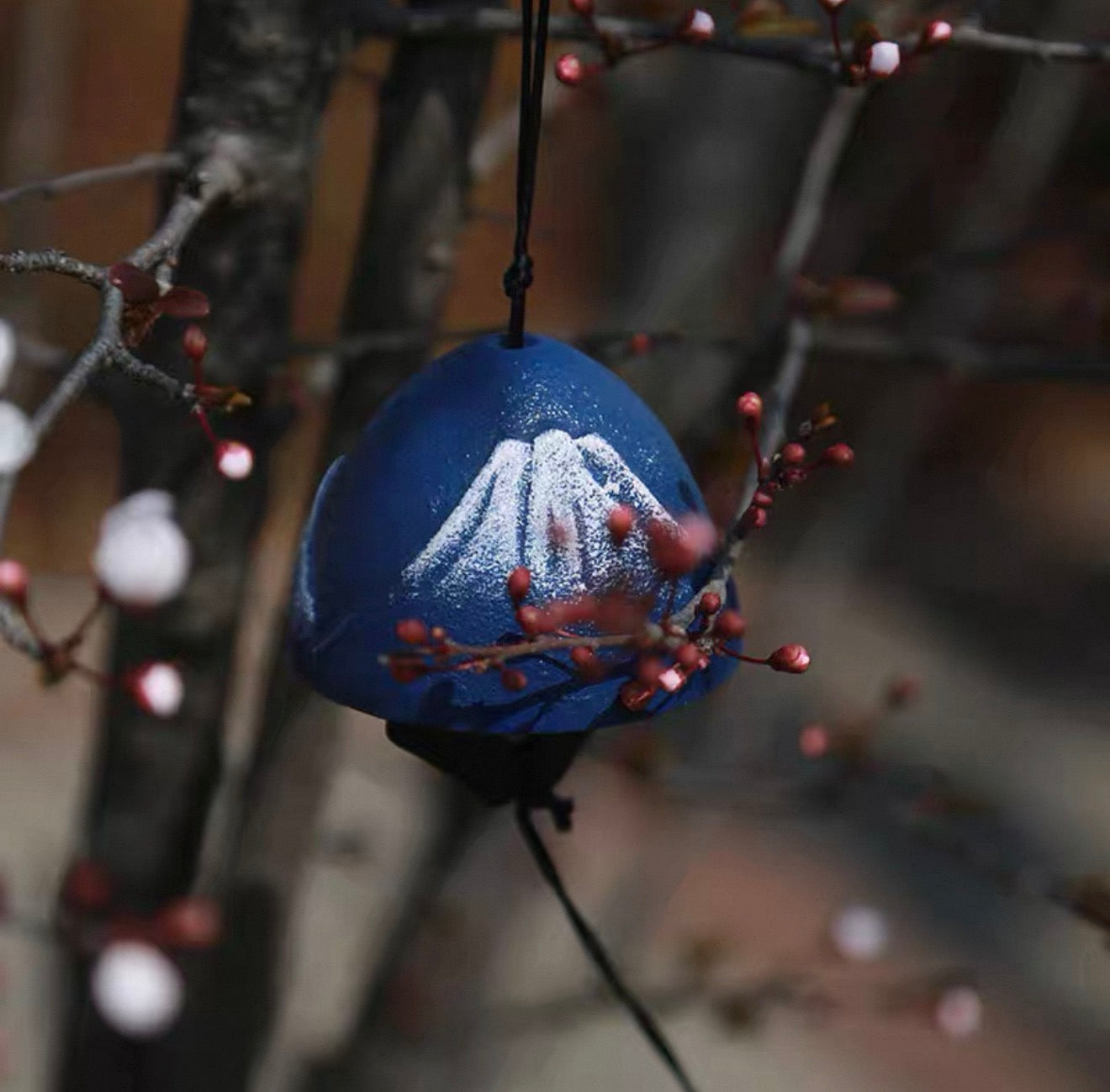 Japanese Mount Fuji Cast Iron Wind Chime Garden Decor