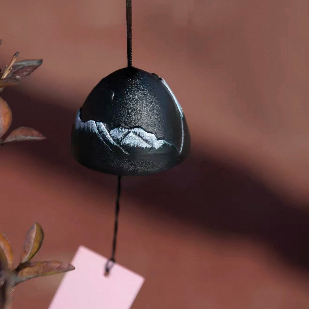 Japanese Mount Fuji Cast Iron Wind Chime Garden Decor