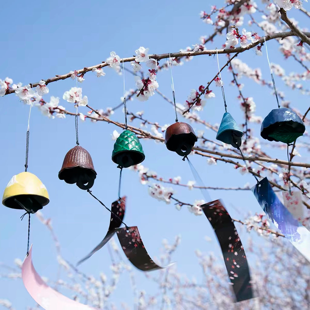 Japanese Cast Iron Pine Cone Wind Chime Garden Decor