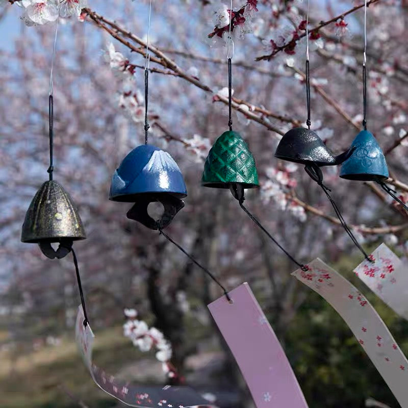 Japanese Mount Fuji Cast Iron Wind Chime Garden Decor
