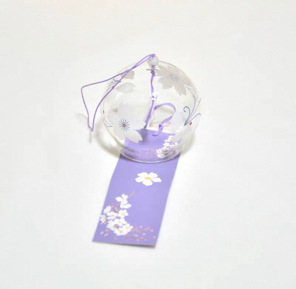 Japanese Sakura Glass Wind Chime Garden Decor