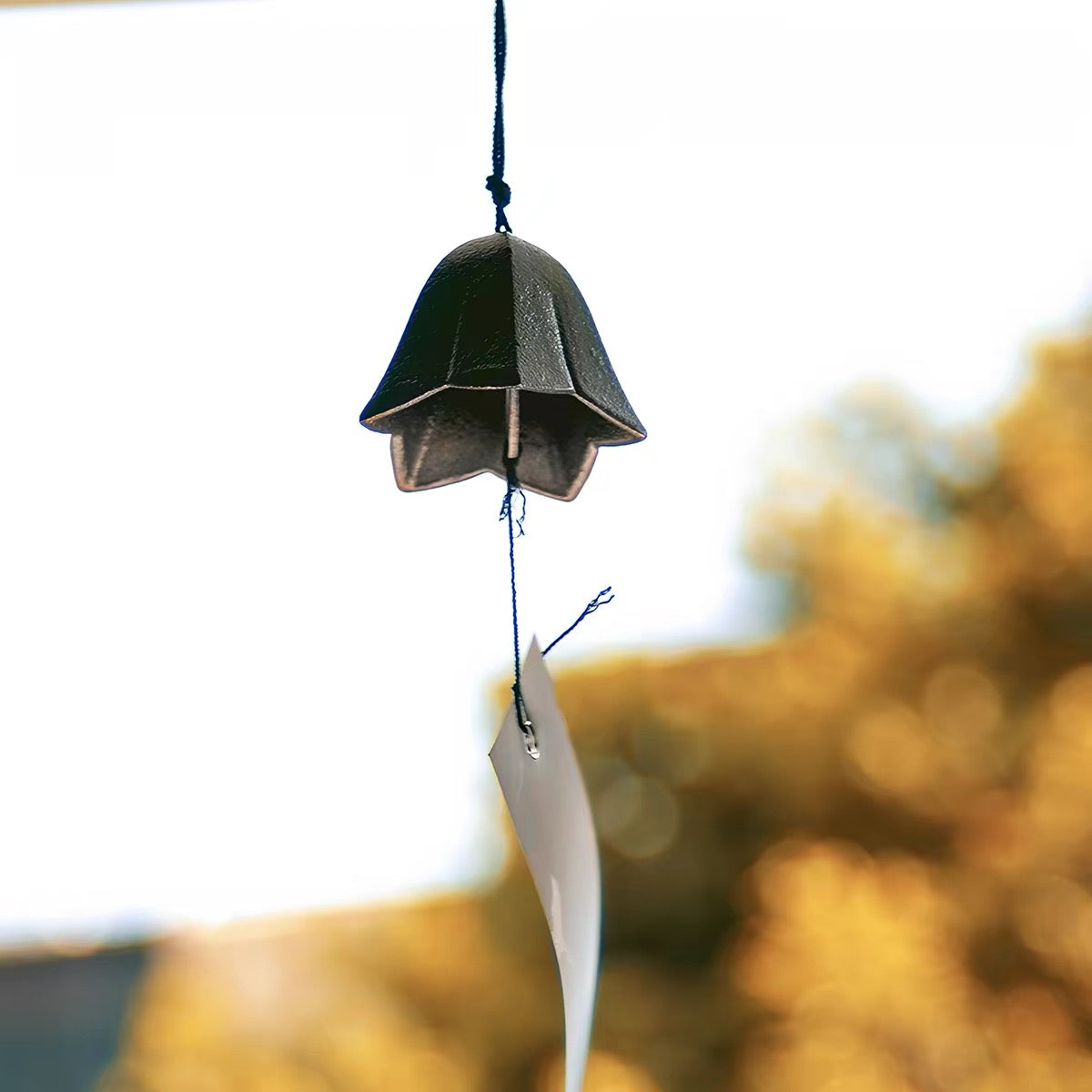 Japanese Cast Iron Gentian Flower Wind Chime