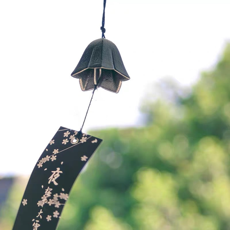 Japanese Cast Iron Gentian Flower Wind Chime