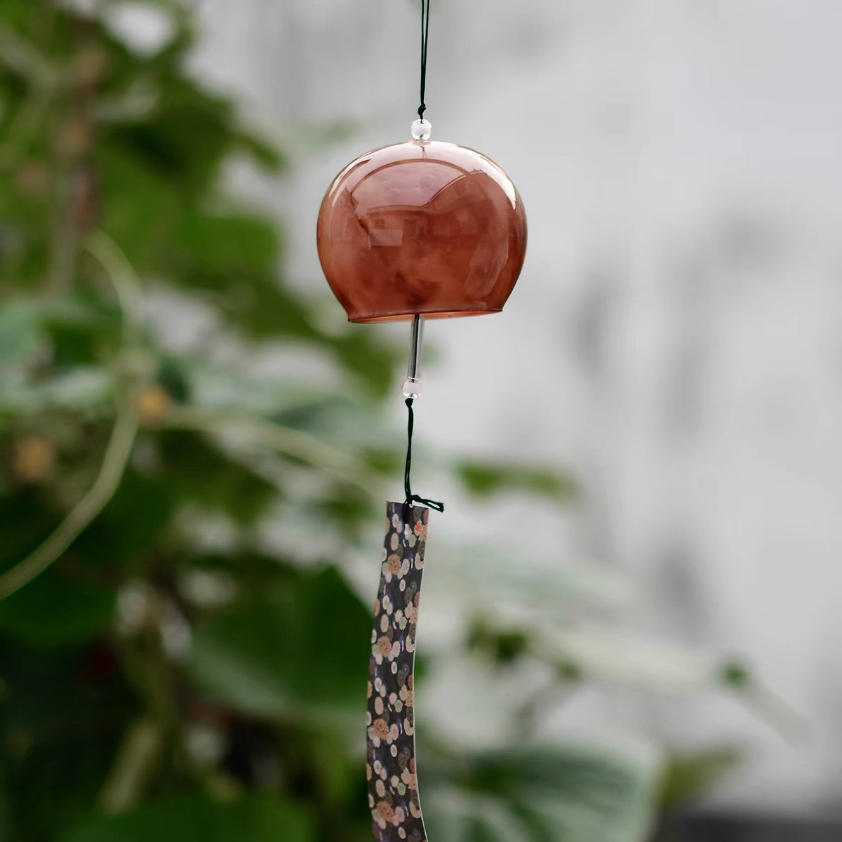 Japanese Marbled Glass Wind Chime Garden Decor