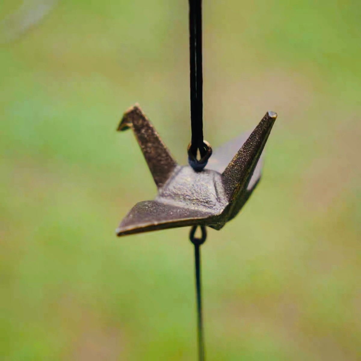 Japanese Edo Crane Cast Iron Wind Chime