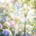Japanese Snowflake Glass Wind Chime Garden Decor