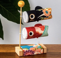 Japanese Embroidered Silk Koinobori Desktop Decor