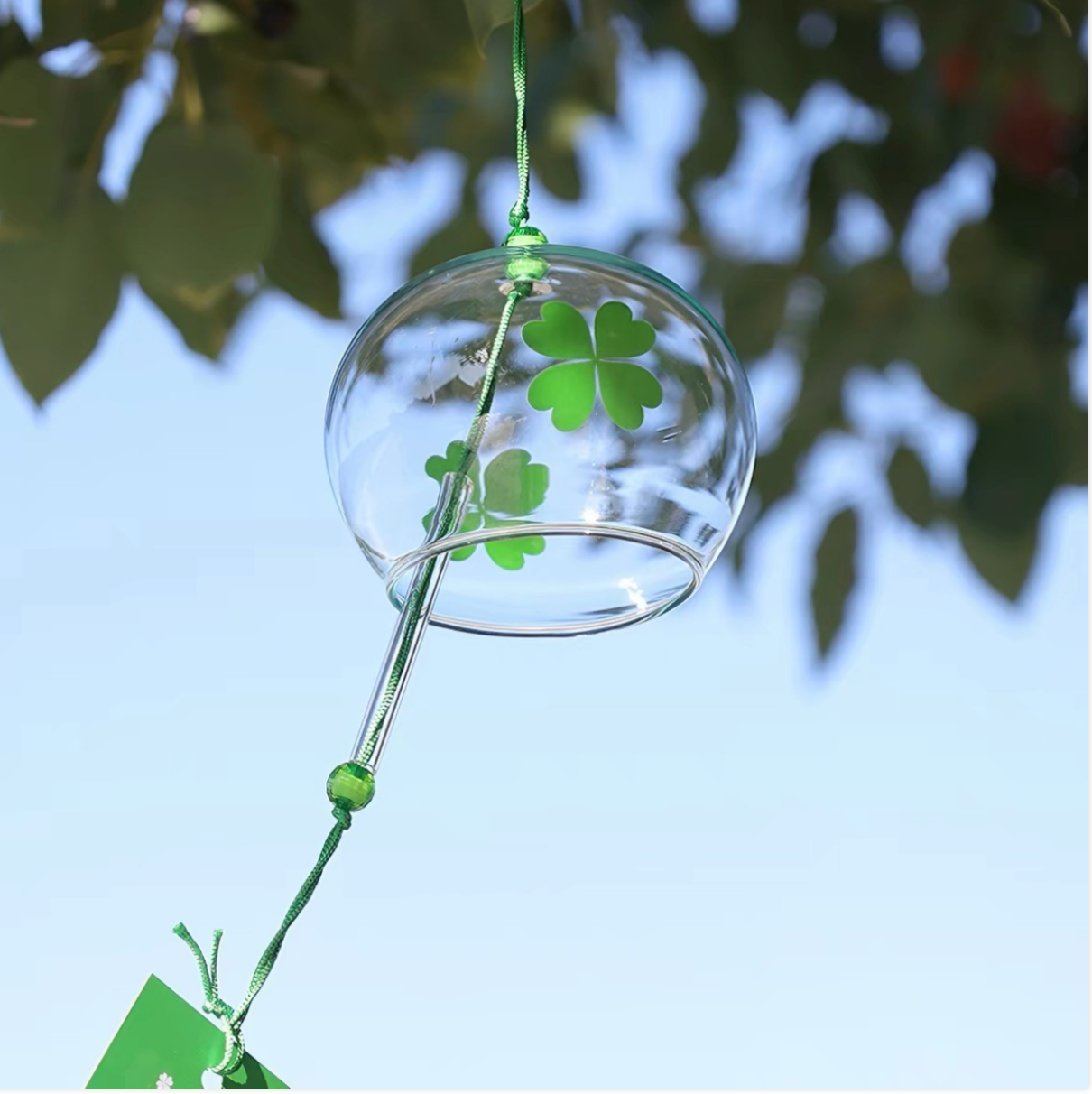 Japanese Sakura Glass Wind Chime Garden Decor
