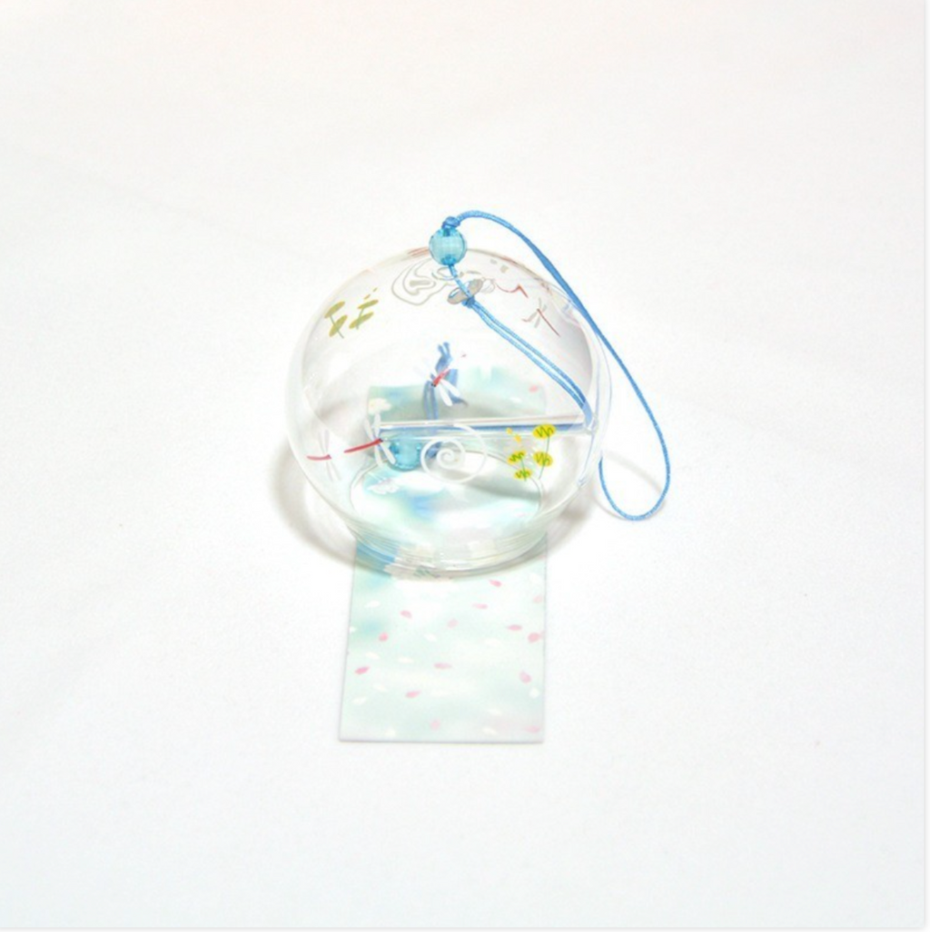 Japanese Sakura Glass Wind Chime Garden Decor