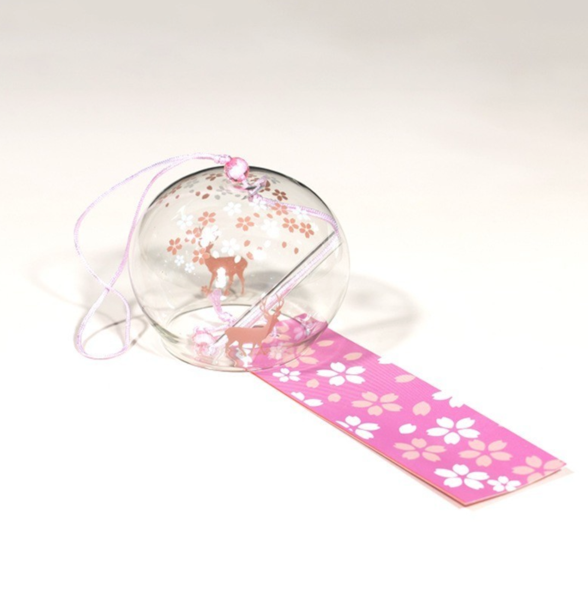 Japanese Sakura Glass Wind Chime Garden Decor