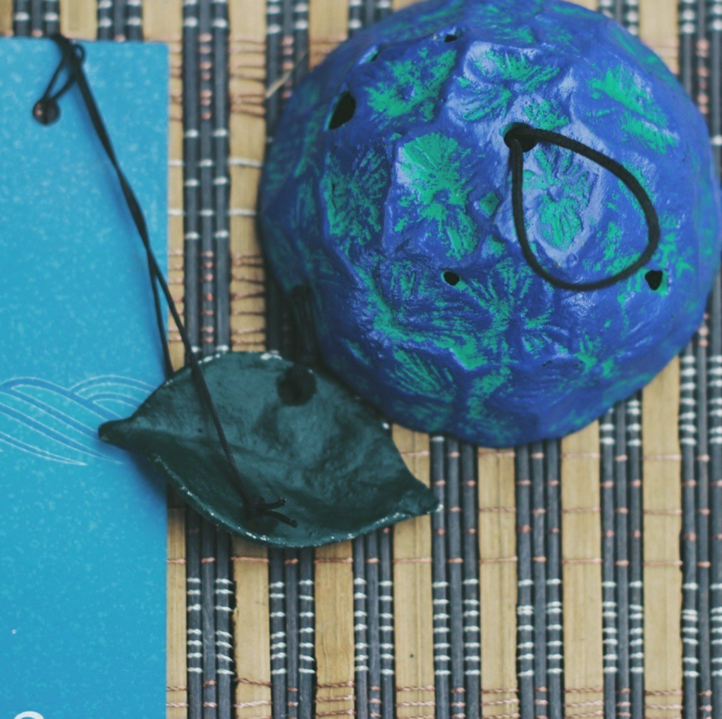 Japanese Hydrangea Glass Wind Chime Garden Decor