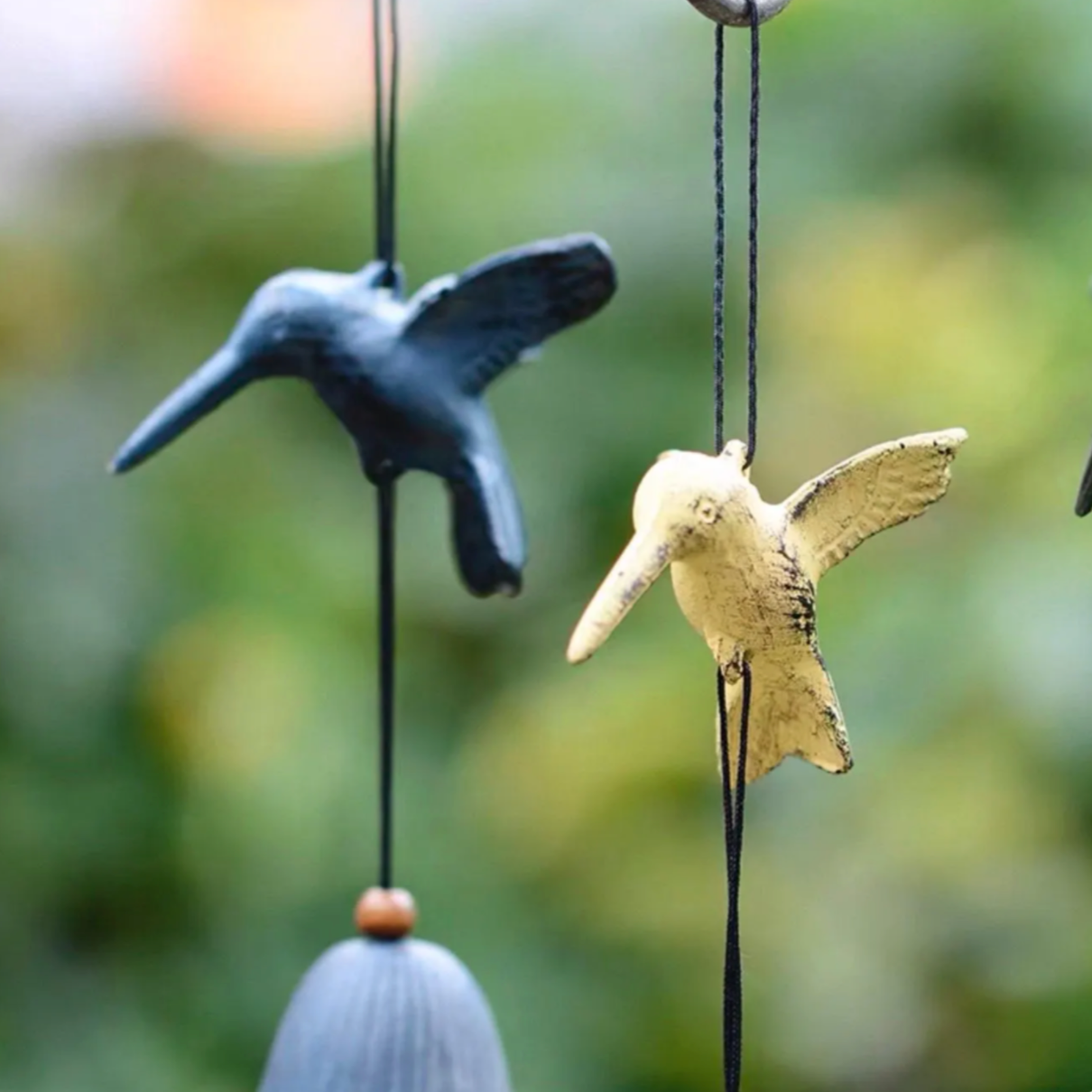 Japanese Cast Iron Bird Wind Chime Garden Decor