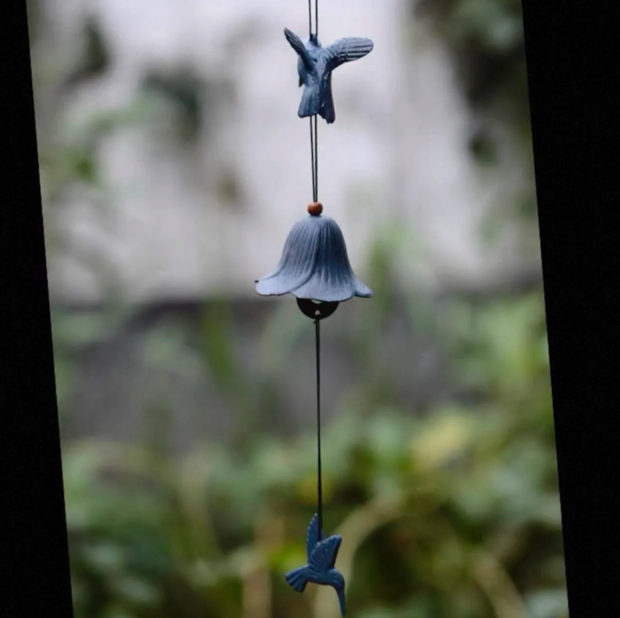 Japanese Cast Iron Bird Wind Chime Garden Decor