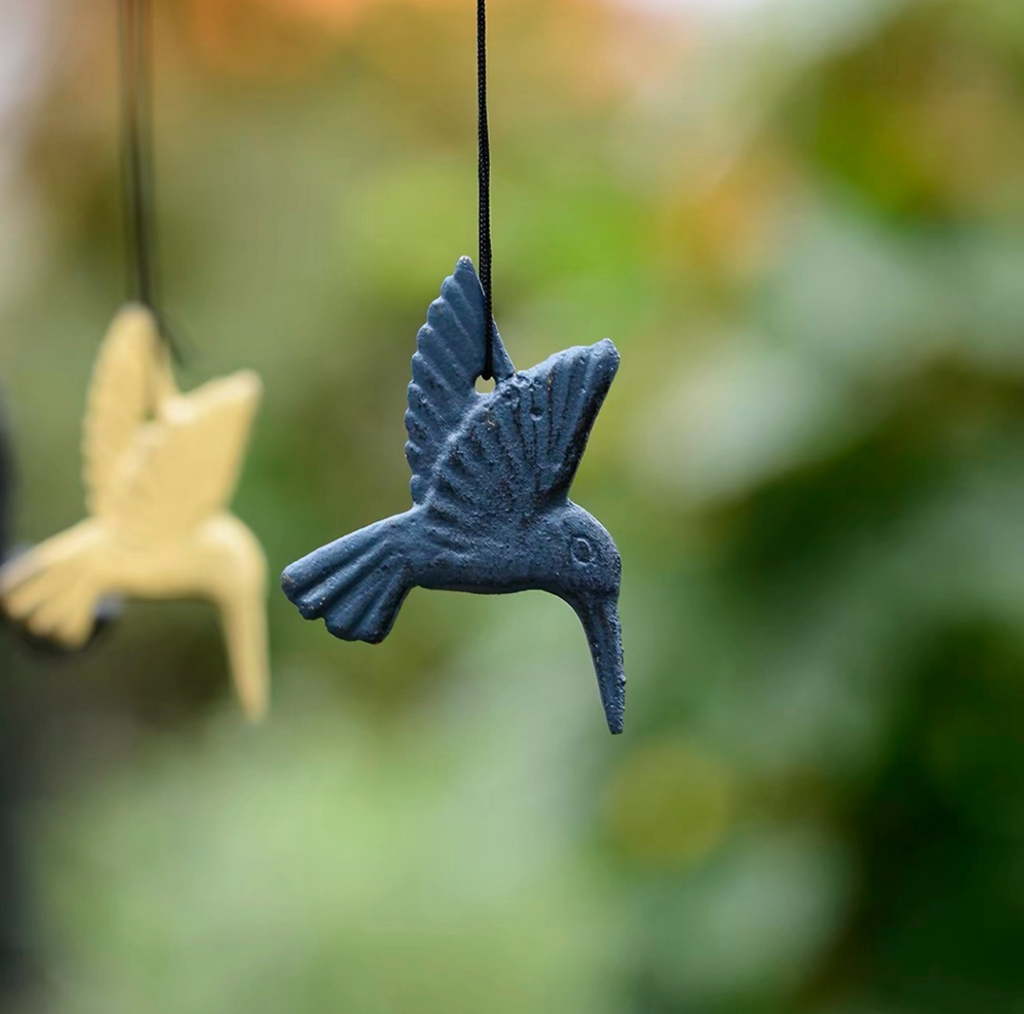 Japanese Cast Iron Bird Wind Chime Garden Decor