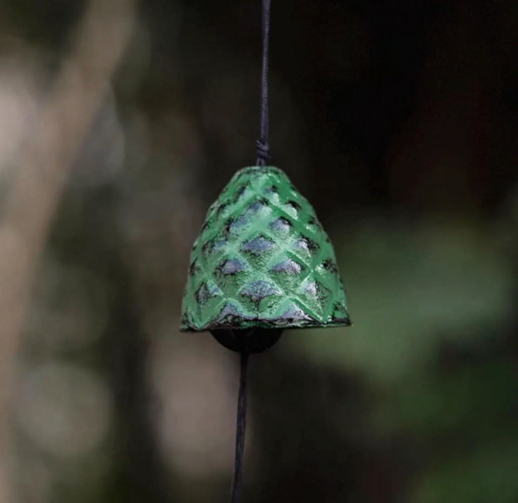 Japanese Cast Iron Pine Cone Wind Chime Garden Decor