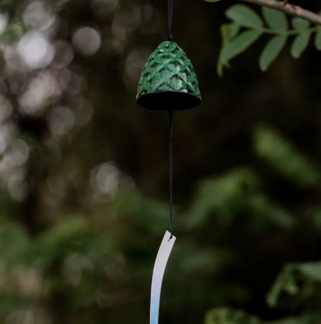 Japanese Cast Iron Pine Cone Wind Chime Garden Decor