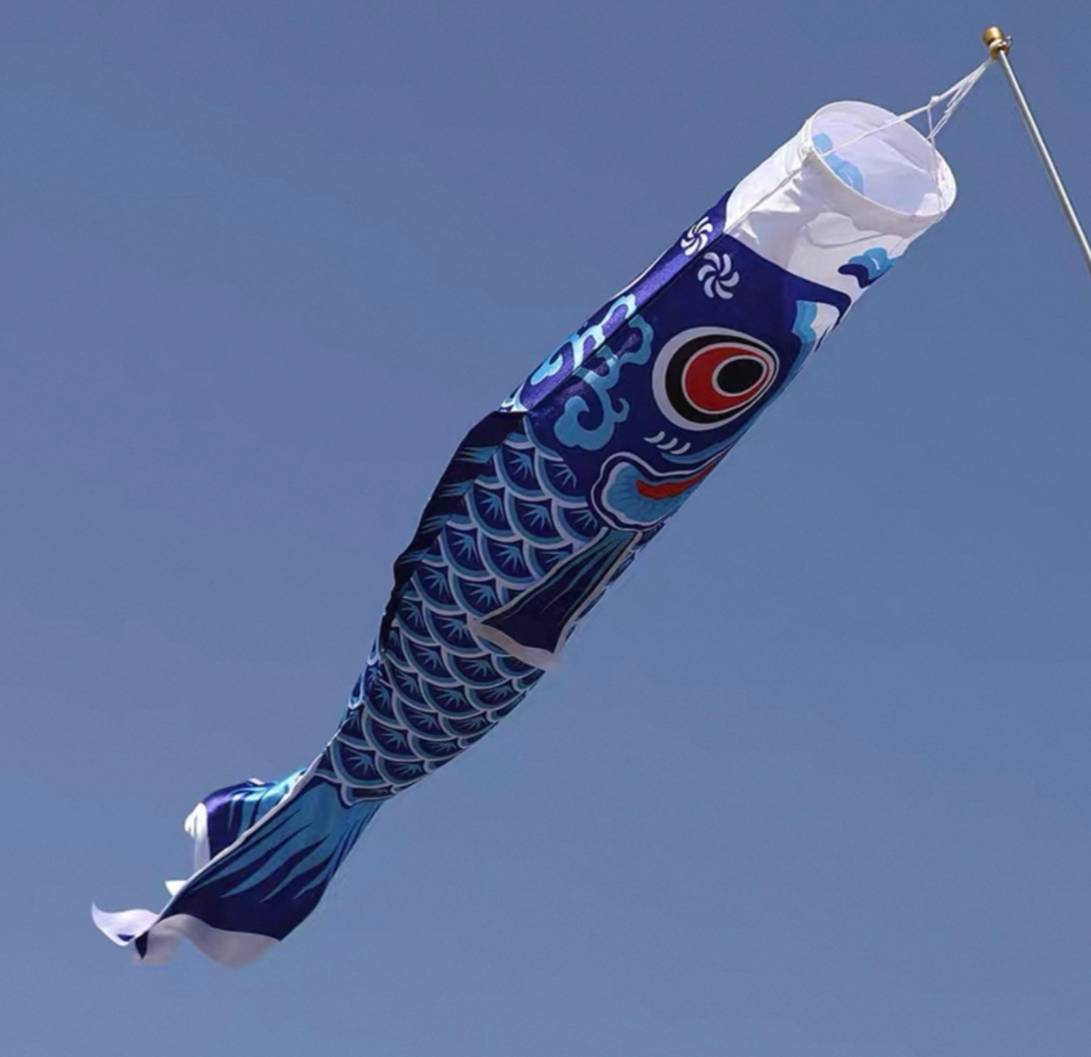 Japanese Silk Koinobori Carp Flag Garden Decor